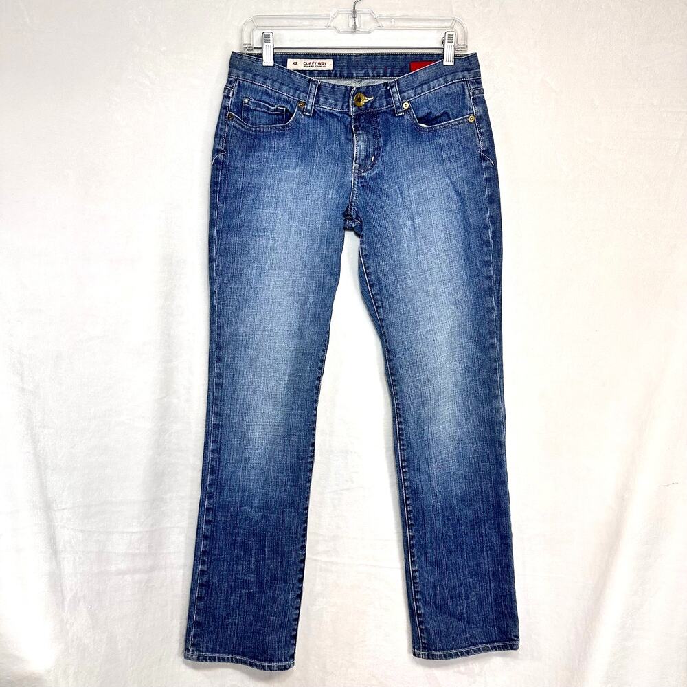 Y2K X2 Jeans Curvy Lowrider Denim Cute Babydoll 90s‎ 00s Sz Medium/6 31 Waist